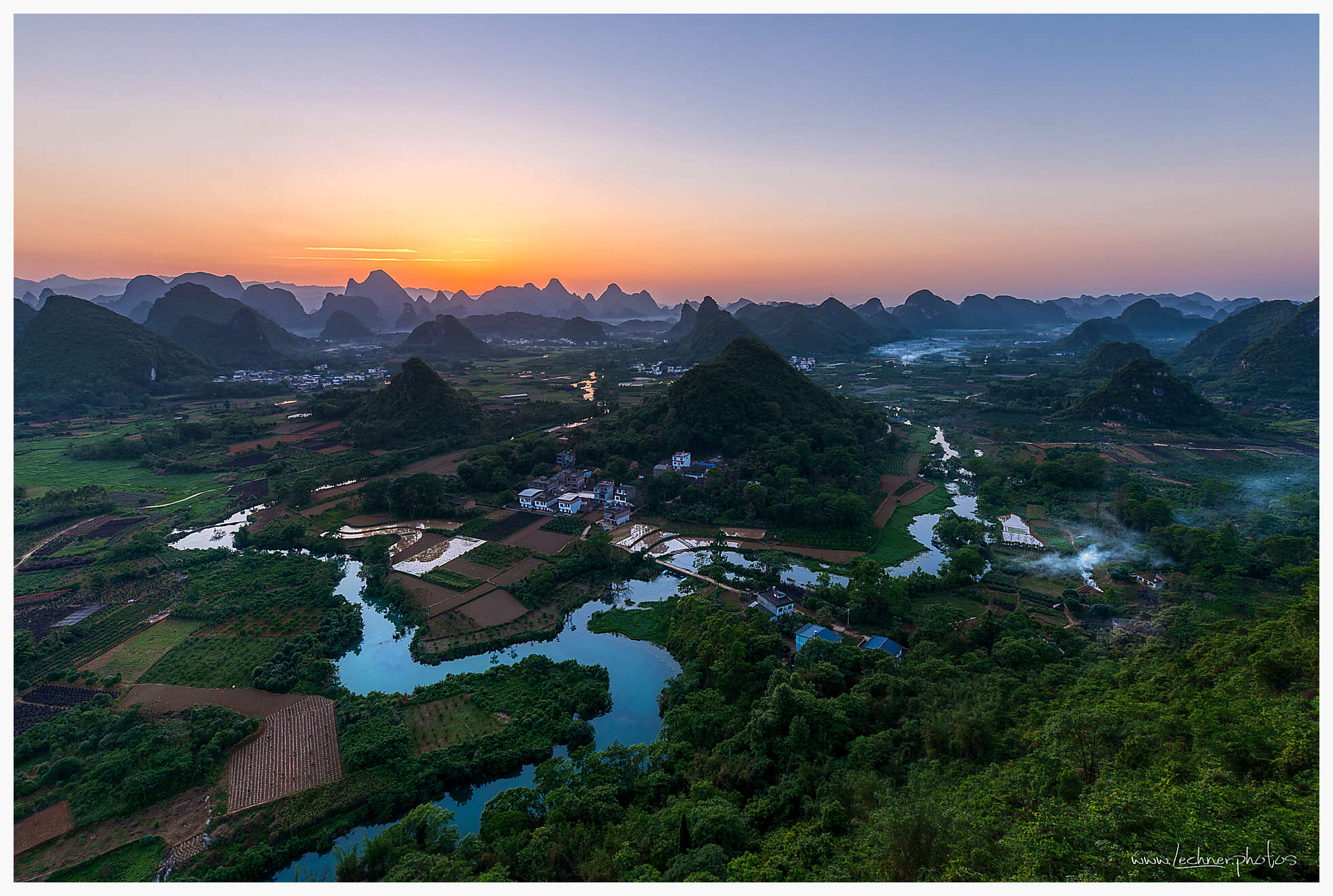 Sunset view from Wuzhi Mountain