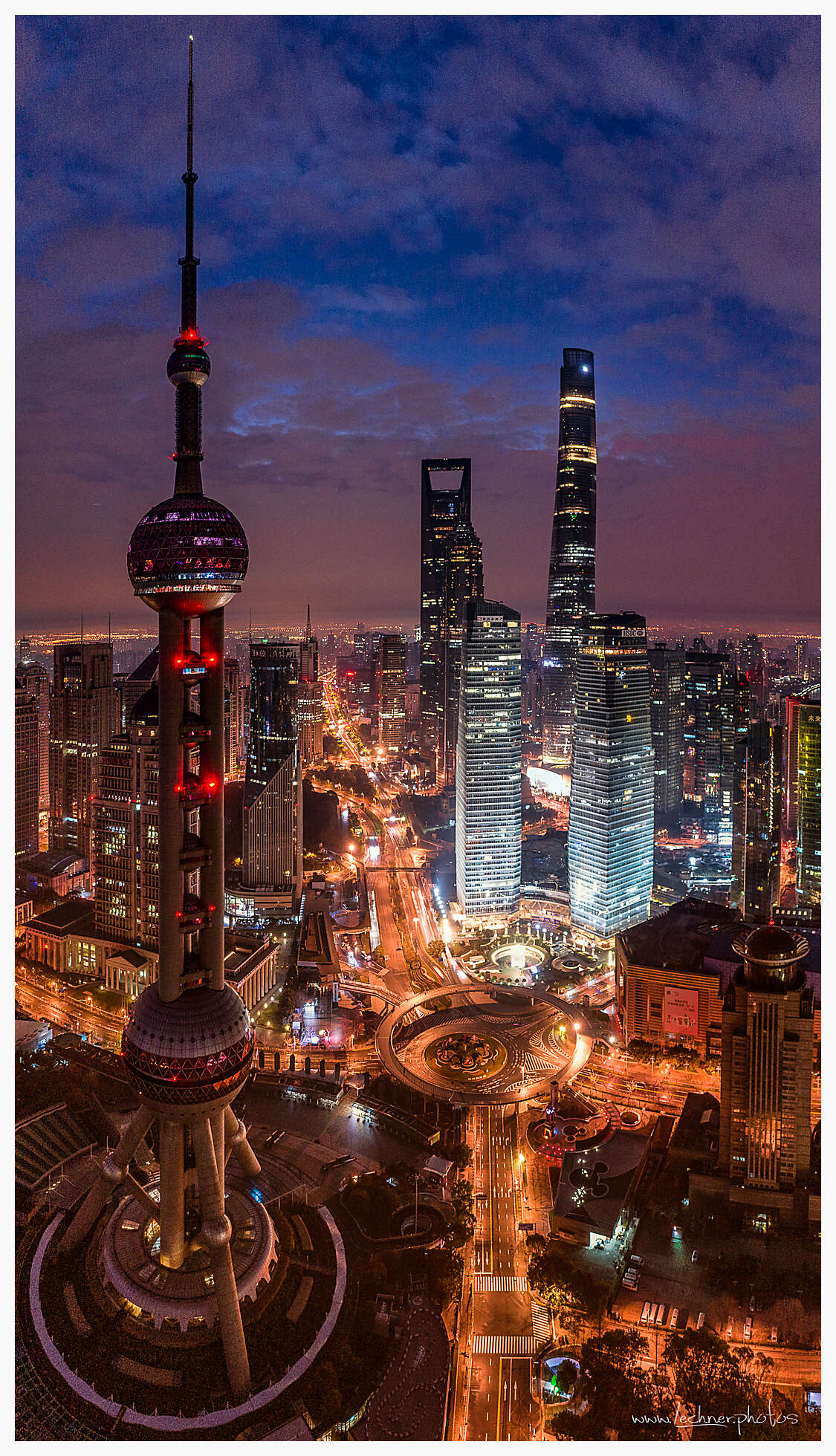 20210213 wonderful morning pano - Shanghai Skyline