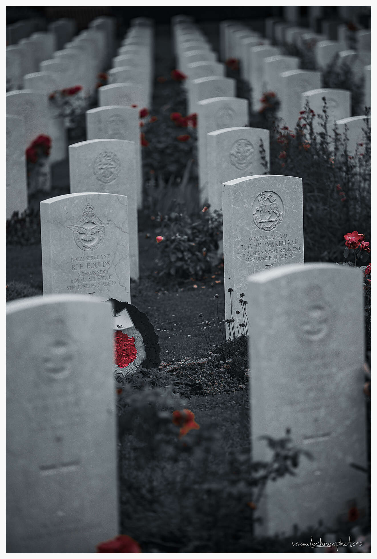 War cemetary memorial in Bayeux